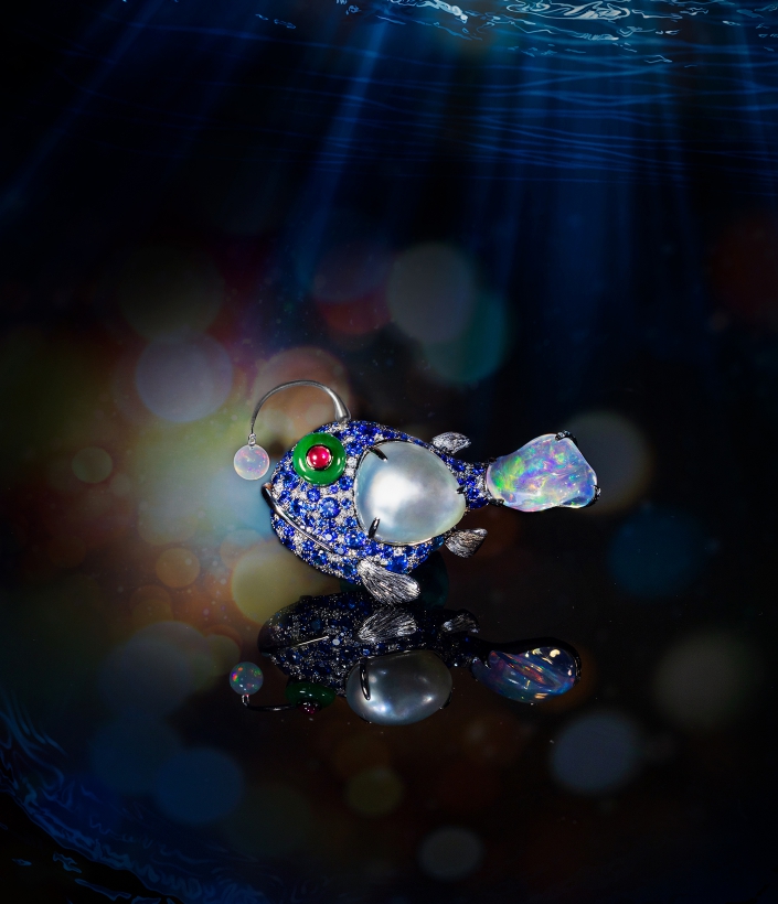 南洋珠＿燈籠魚＿別針_B032501PL